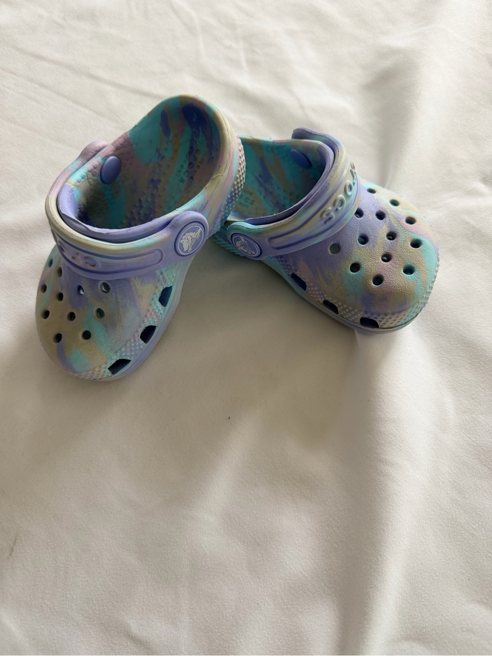 Crocs Classic Marbled Toddler Shoes Moon Jelly Pastel Swirl - Size C4